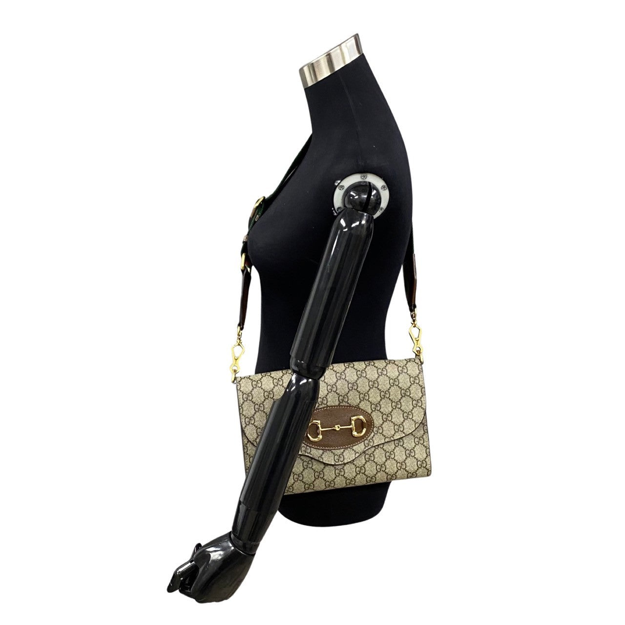 GUCCI Shoulder Bag leather Brown Sherry line