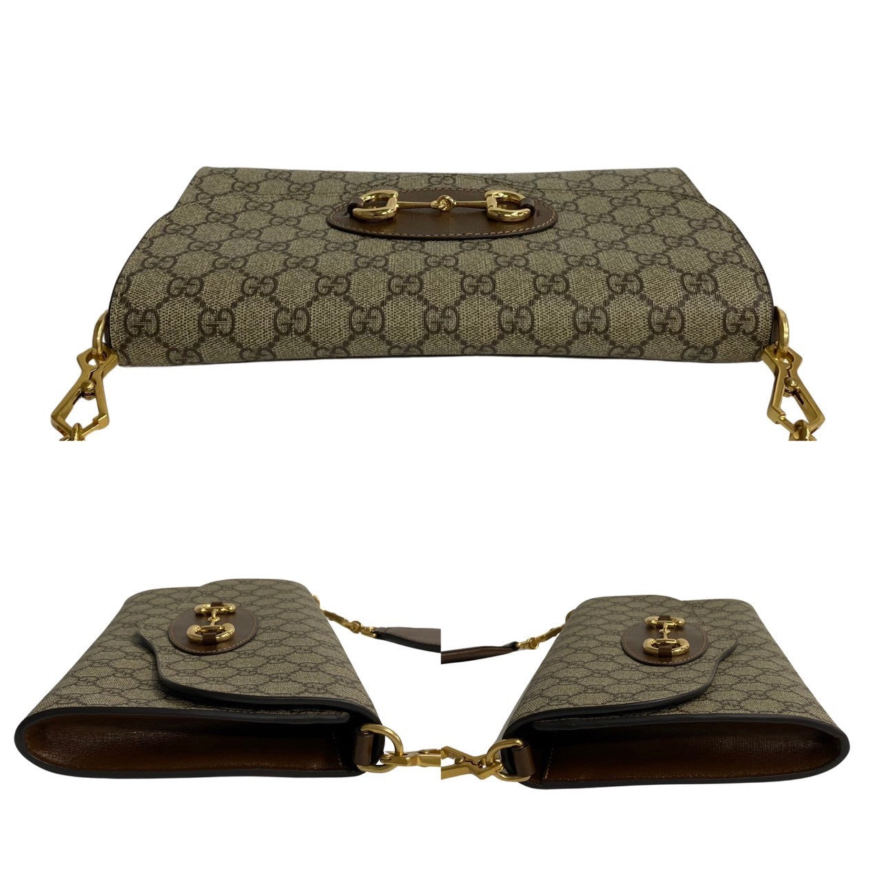 GUCCI Shoulder Bag leather Brown Sherry line