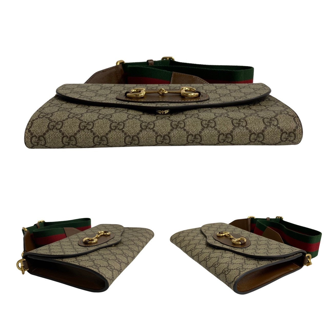 GUCCI Shoulder Bag leather Brown Sherry line