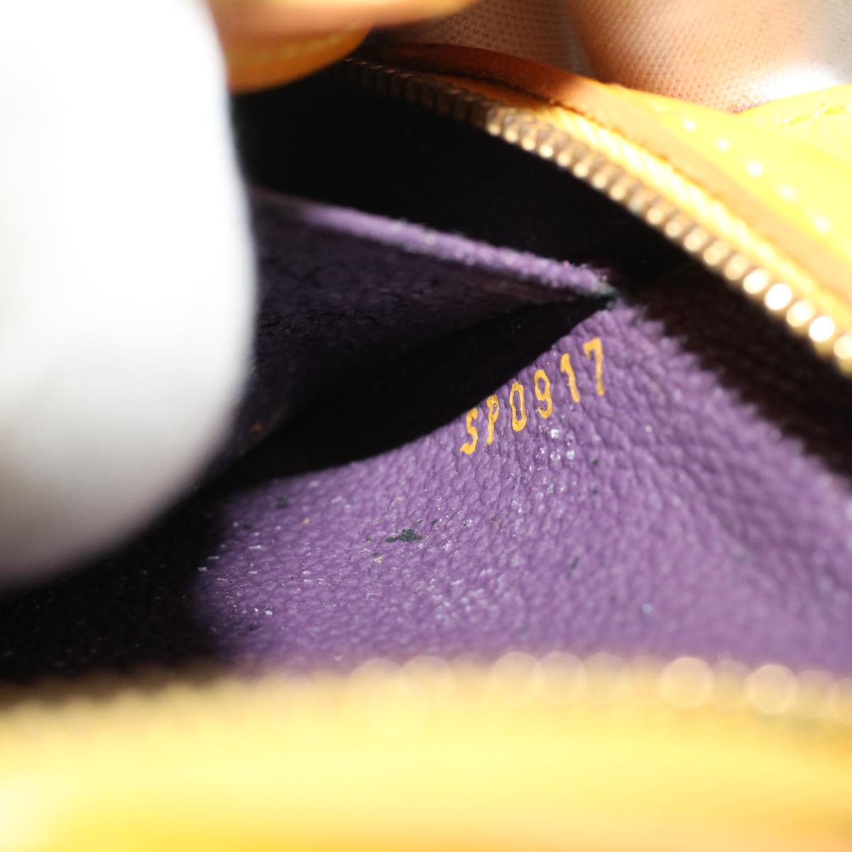 LOUIS VUITTON Epi Dauphine PM Pouch Yellow M48449 LV  44415