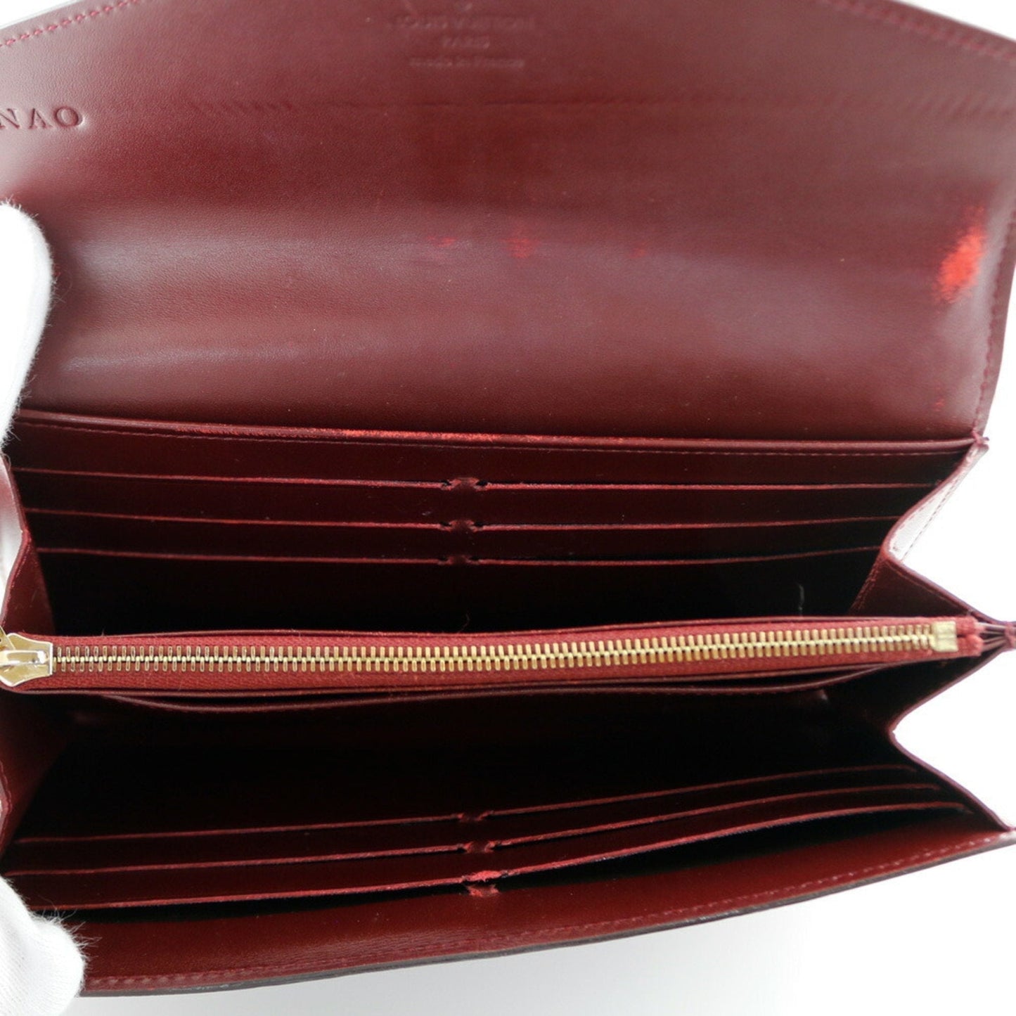 Louis Vuitton Bordeaux Patent leather Portefeuille Sarah wallet accessories