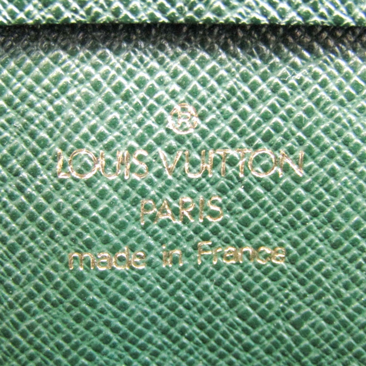 Louis Vuitton Green Leather Baikal clutch bag