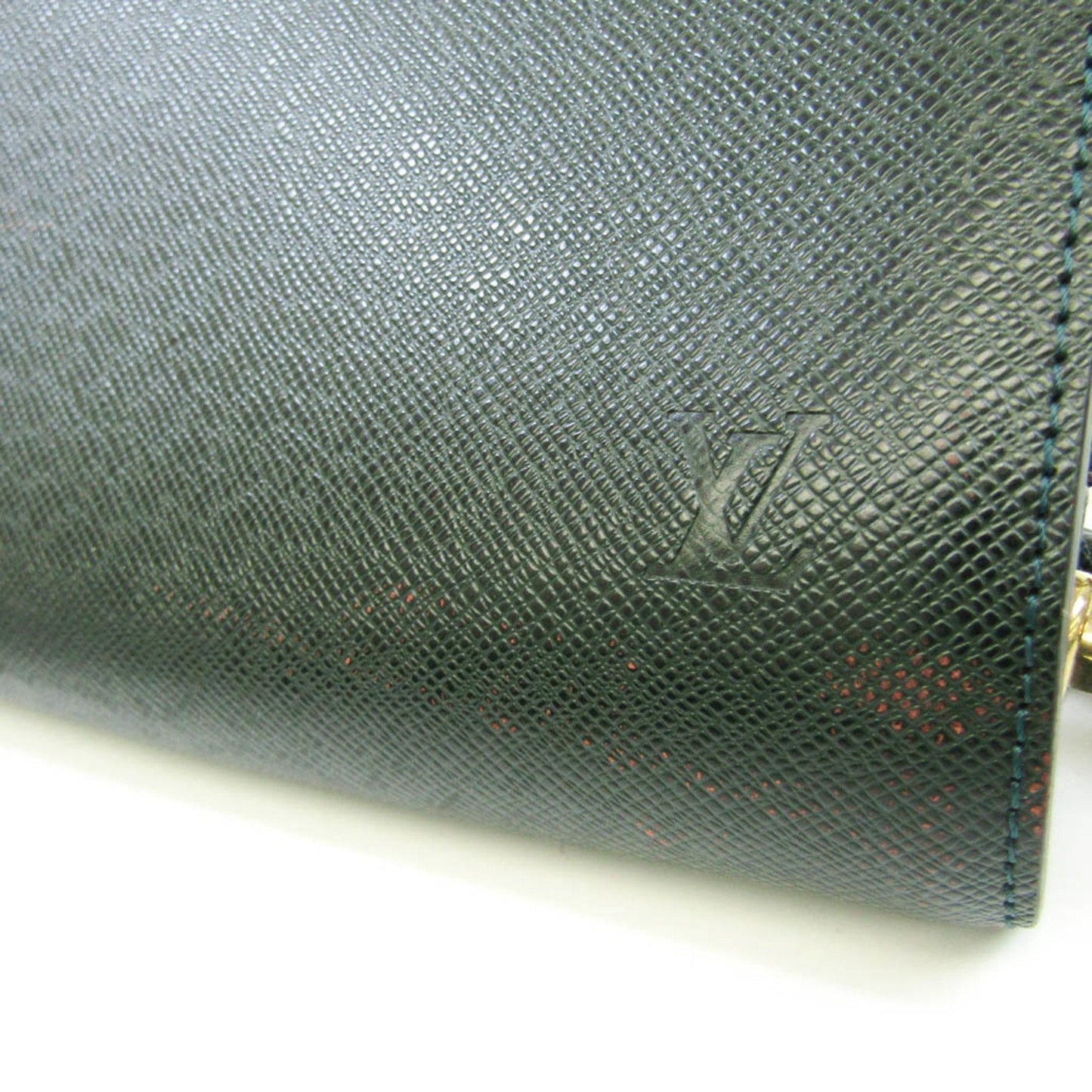 Louis Vuitton Green Leather Baikal clutch bag