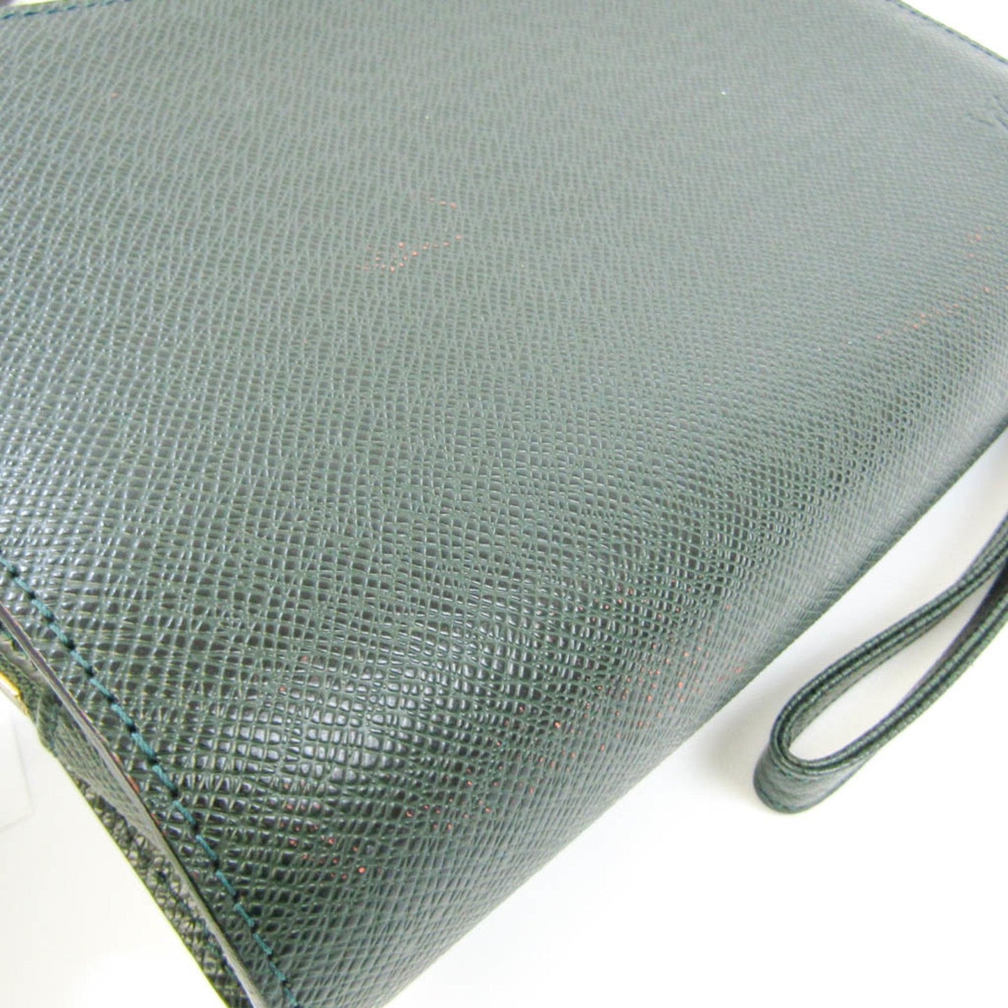 Louis Vuitton Green Leather Baikal clutch bag