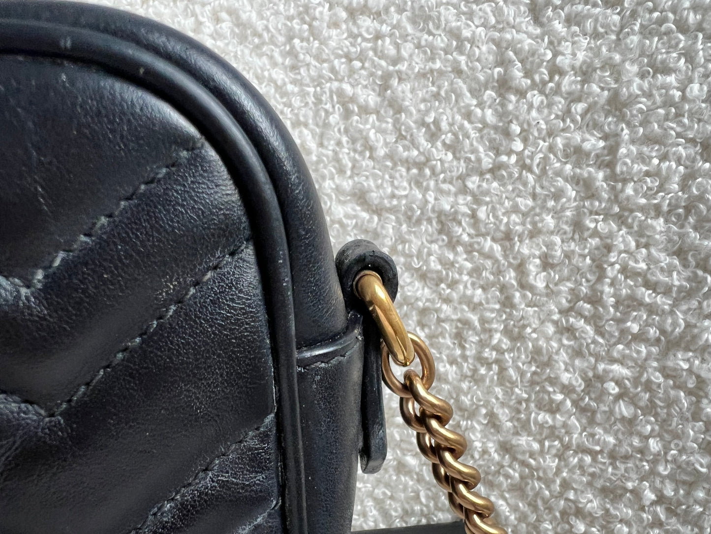 Gucci GG Black Marmont Mini Shoulder Bag (RRP £1,360)