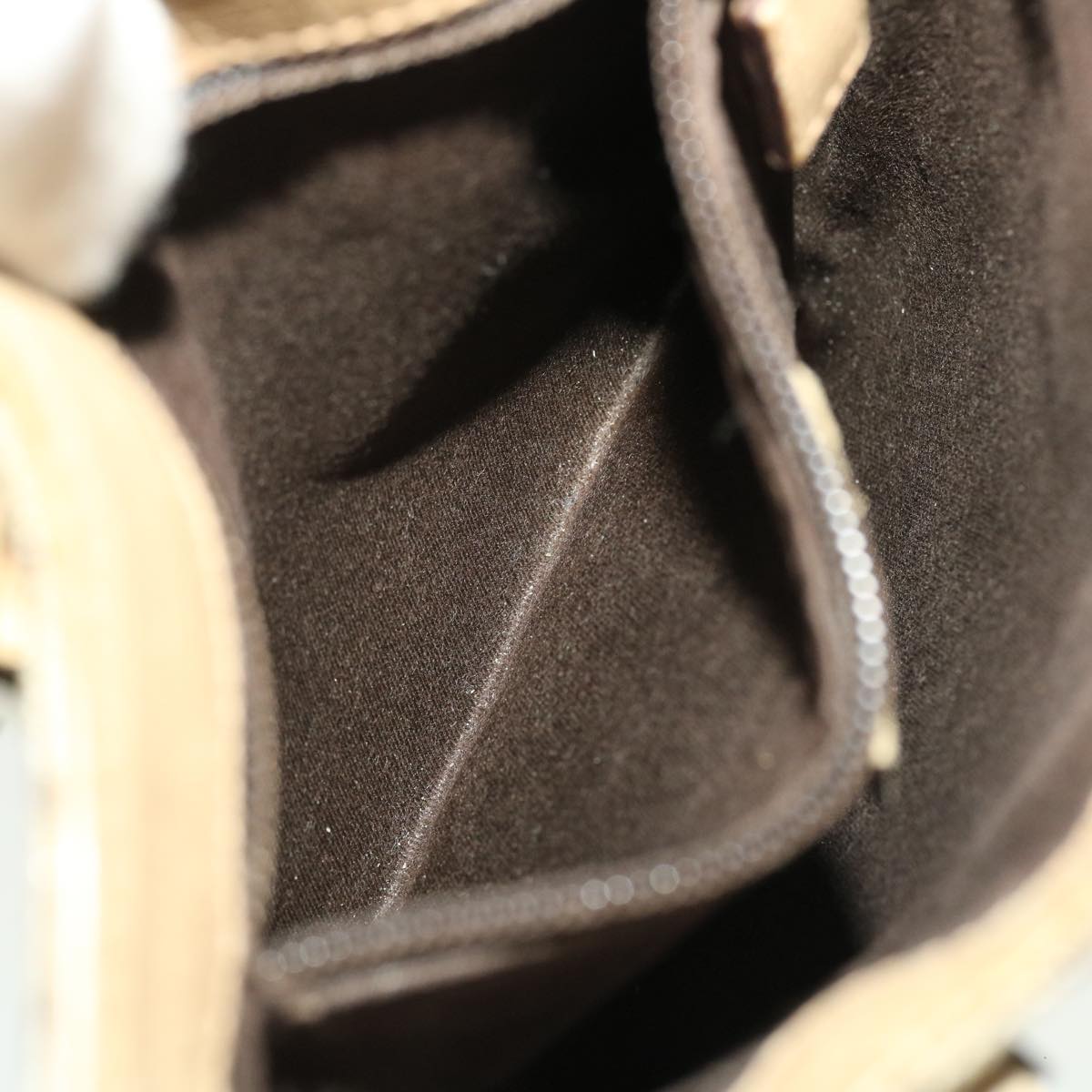 GUCCI GG Canvas Hand Bag PVC Leather Beige  44975
