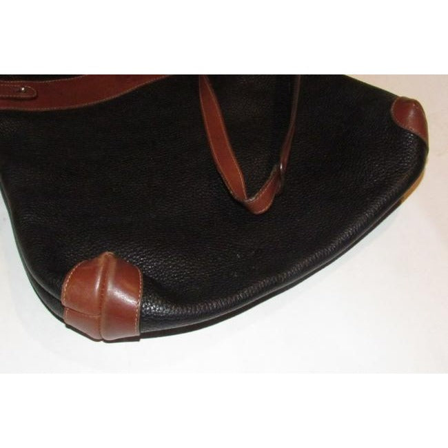 Gucci Vintage Black Pebbled Leather Tote