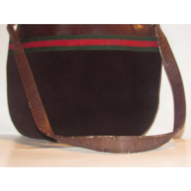 Gucci Webby Bag Eclipse W Early And Leather Sherry Stripe Brown Suede Tote