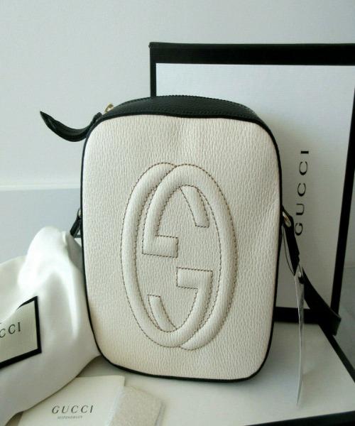 Gucci Soho Small Leather Disco Bag White