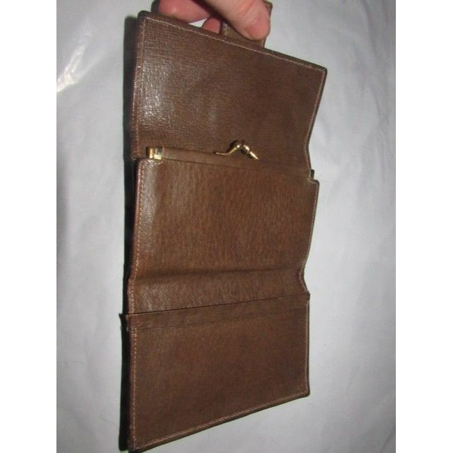 Gucci Brown Square G Logo Print Canvas Andor Leather Wallet
