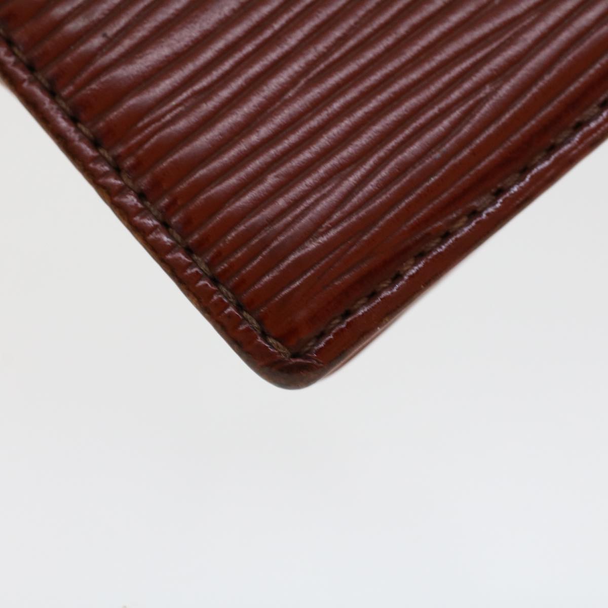 LOUIS VUITTON Epi Porte Monnaie Boite Coin Purse Brown M63693 LV  45012