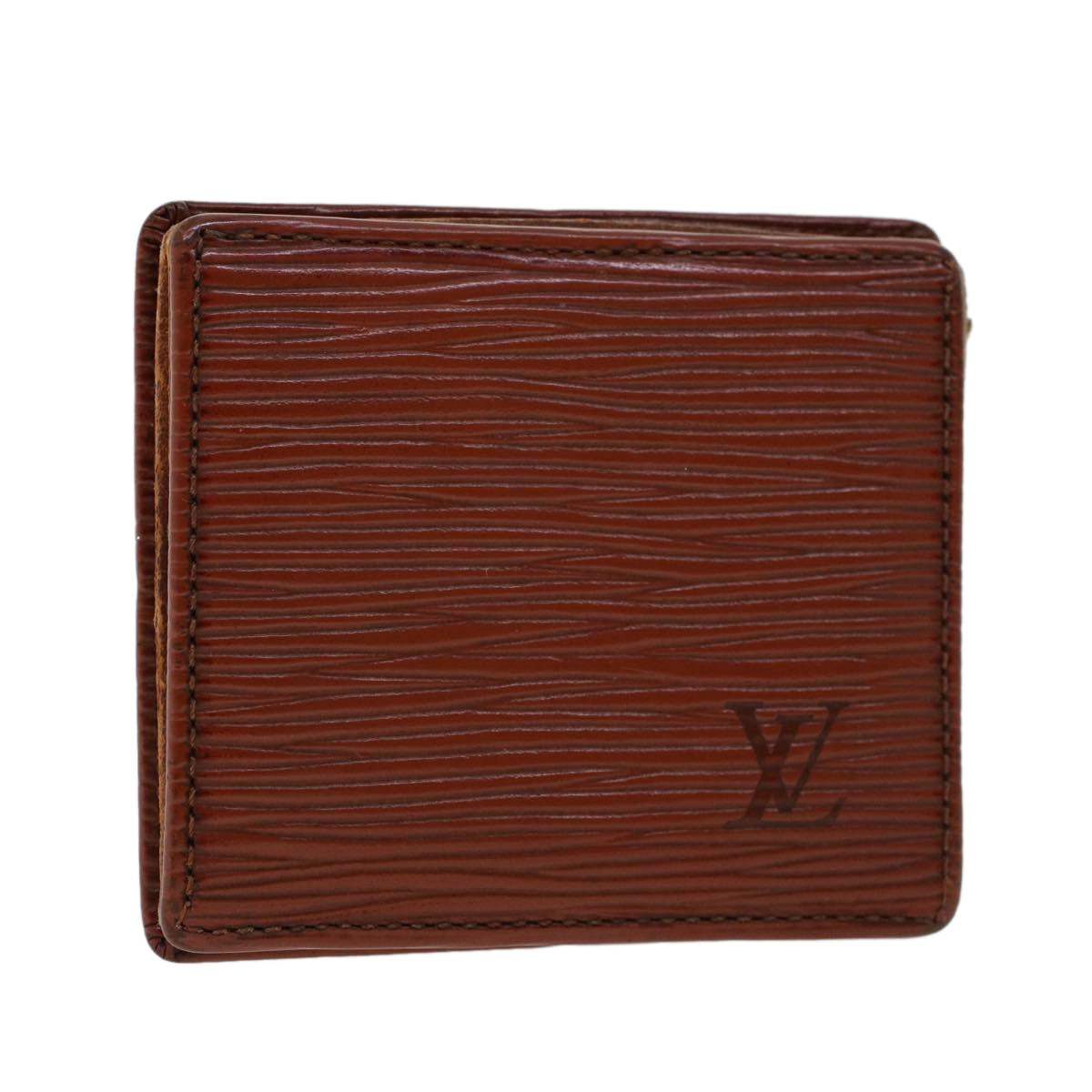 LOUIS VUITTON Epi Porte Monnaie Boite Coin Purse Brown M63693 LV  45012