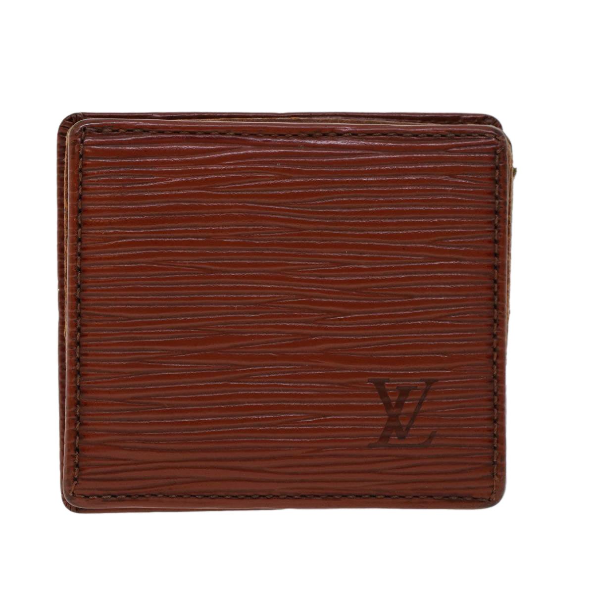 LOUIS VUITTON Epi Porte Monnaie Boite Coin Purse Brown M63693 LV  45012