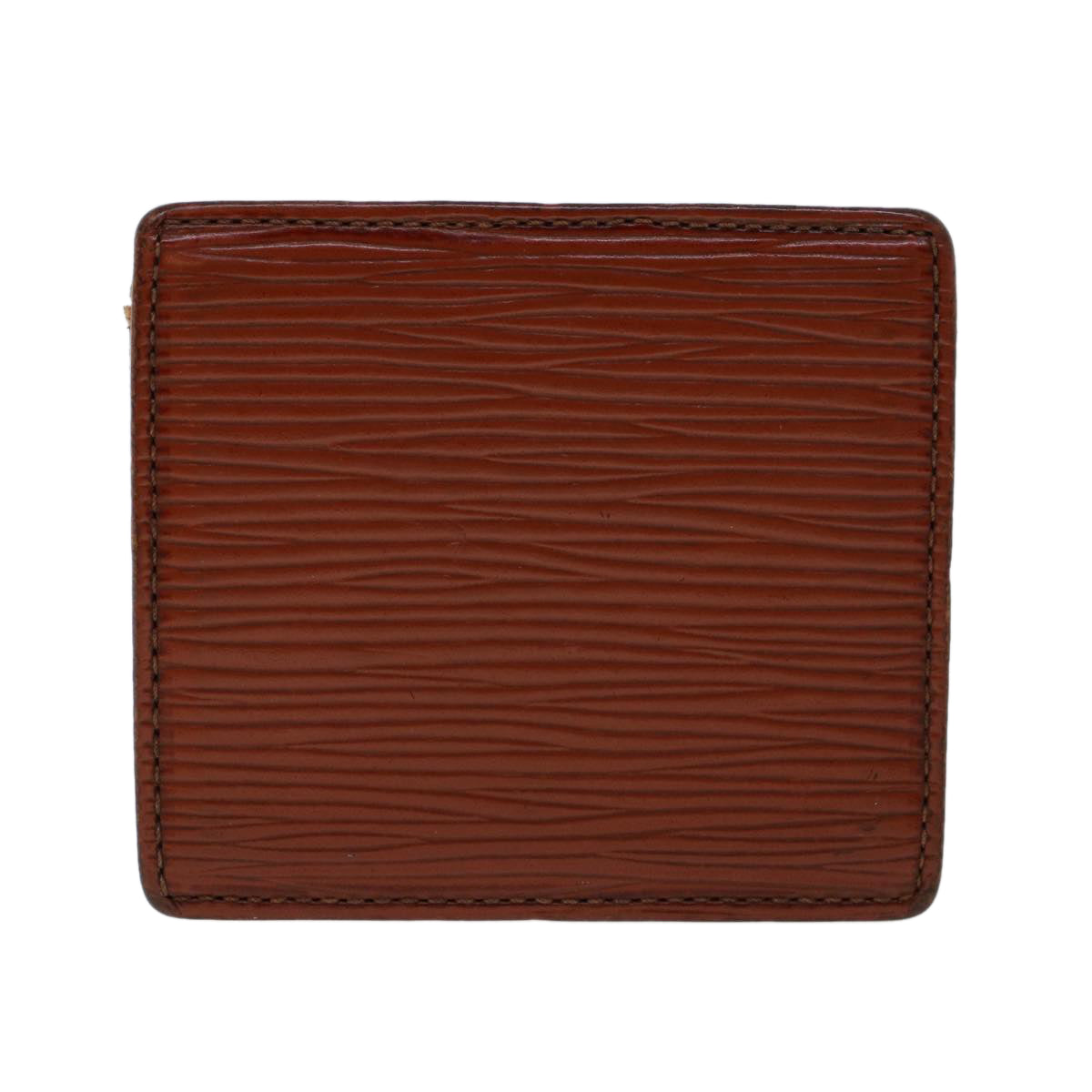 LOUIS VUITTON Epi Porte Monnaie Boite Coin Purse Brown M63693 LV  45012