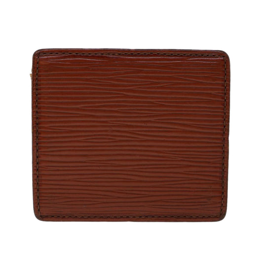 LOUIS VUITTON Epi Porte Monnaie Boite Coin Purse Brown M63693 LV  45012