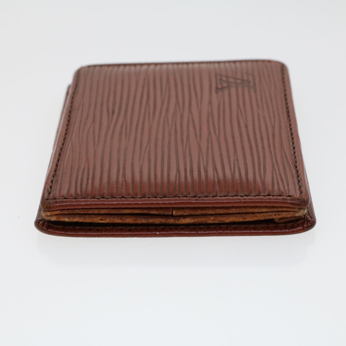 LOUIS VUITTON Epi Porte Monnaie Boite Coin Purse Brown M63693 LV  45012