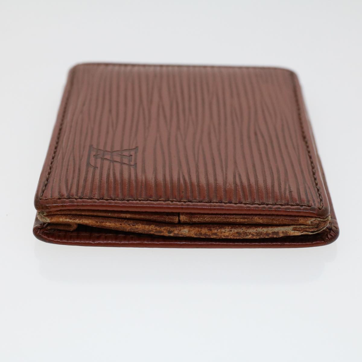 LOUIS VUITTON Epi Porte Monnaie Boite Coin Purse Brown M63693 LV  45012