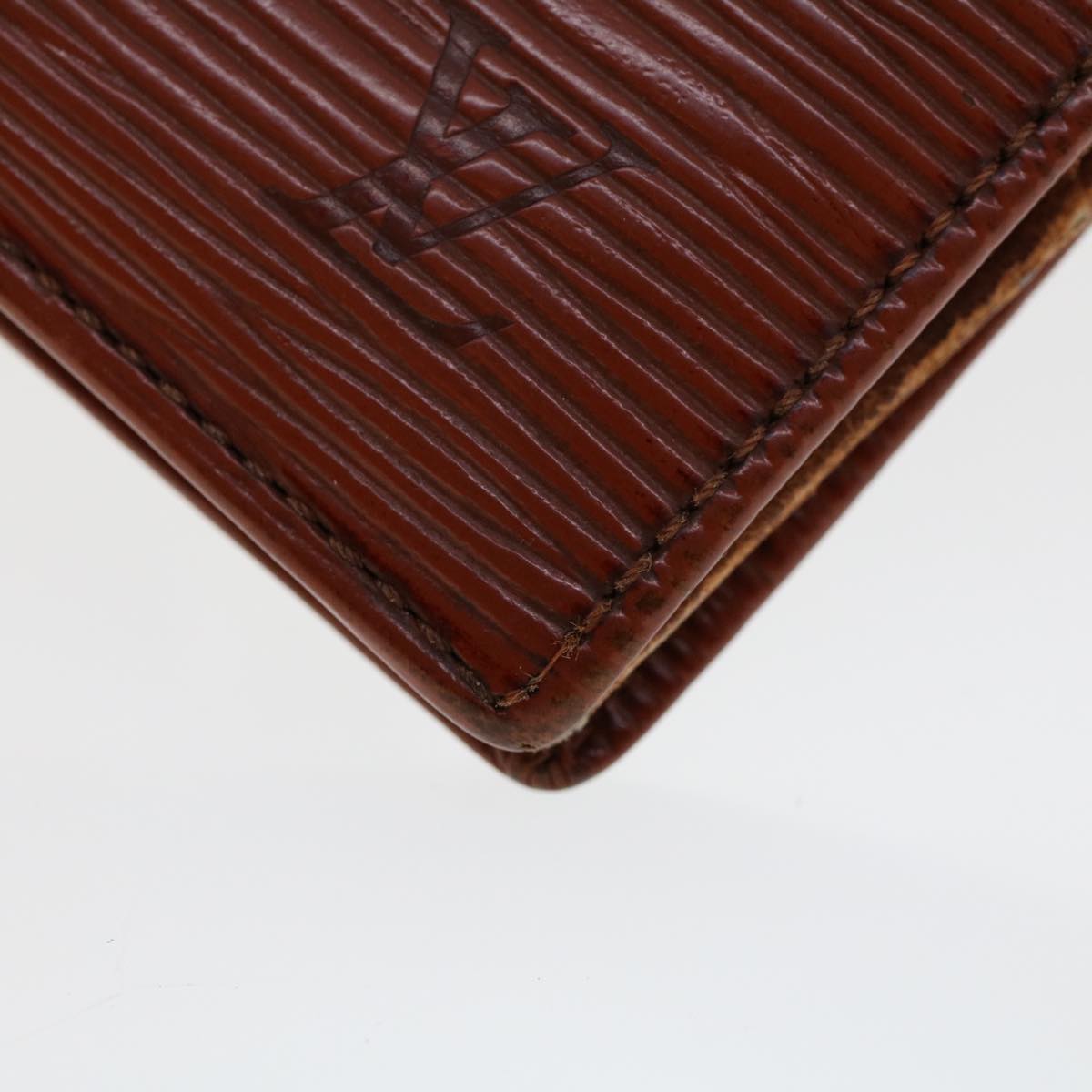 LOUIS VUITTON Epi Porte Monnaie Boite Coin Purse Brown M63693 LV  45012