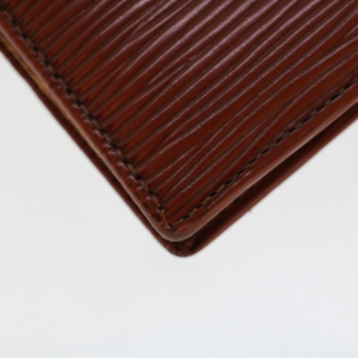 LOUIS VUITTON Epi Porte Monnaie Boite Coin Purse Brown M63693 LV  45012