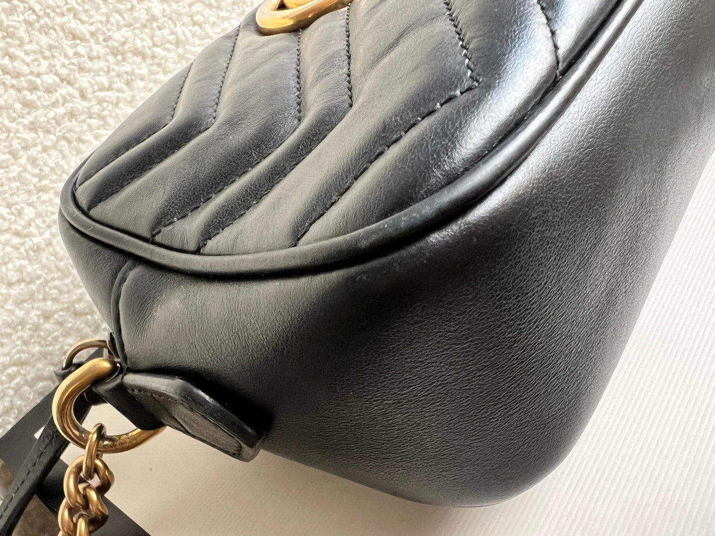 Gucci GG Black Marmont Mini Shoulder Bag (RRP £1,360)