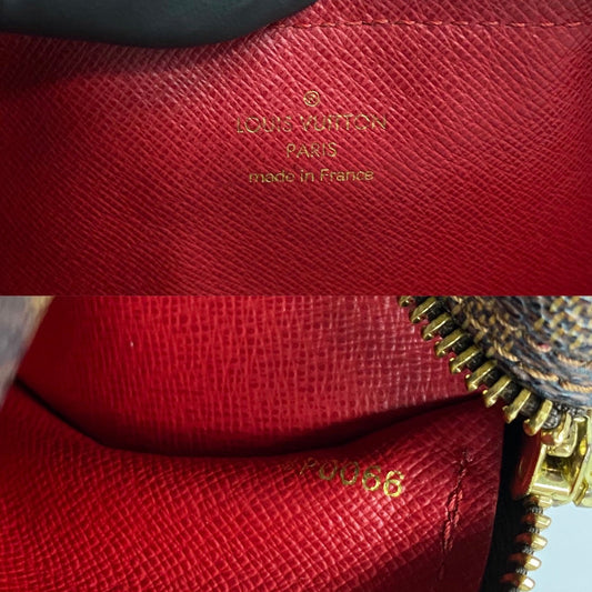LOUIS VUITTON Handbag leather Brown Damier Ebene Papillon