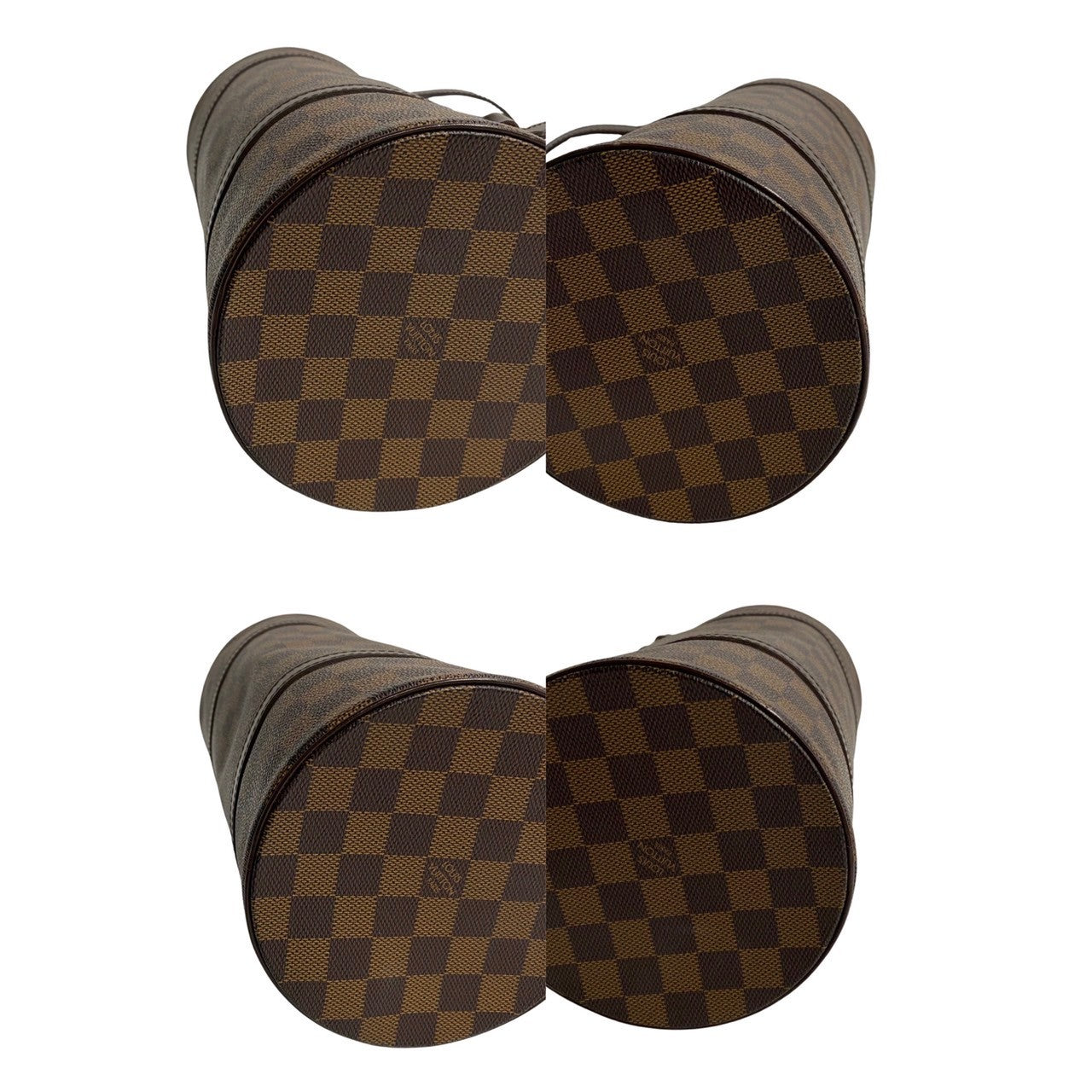 LOUIS VUITTON Handbag leather Brown Damier Ebene Papillon