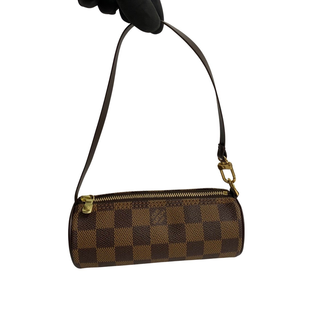 LOUIS VUITTON Handbag leather Brown Damier Ebene Papillon