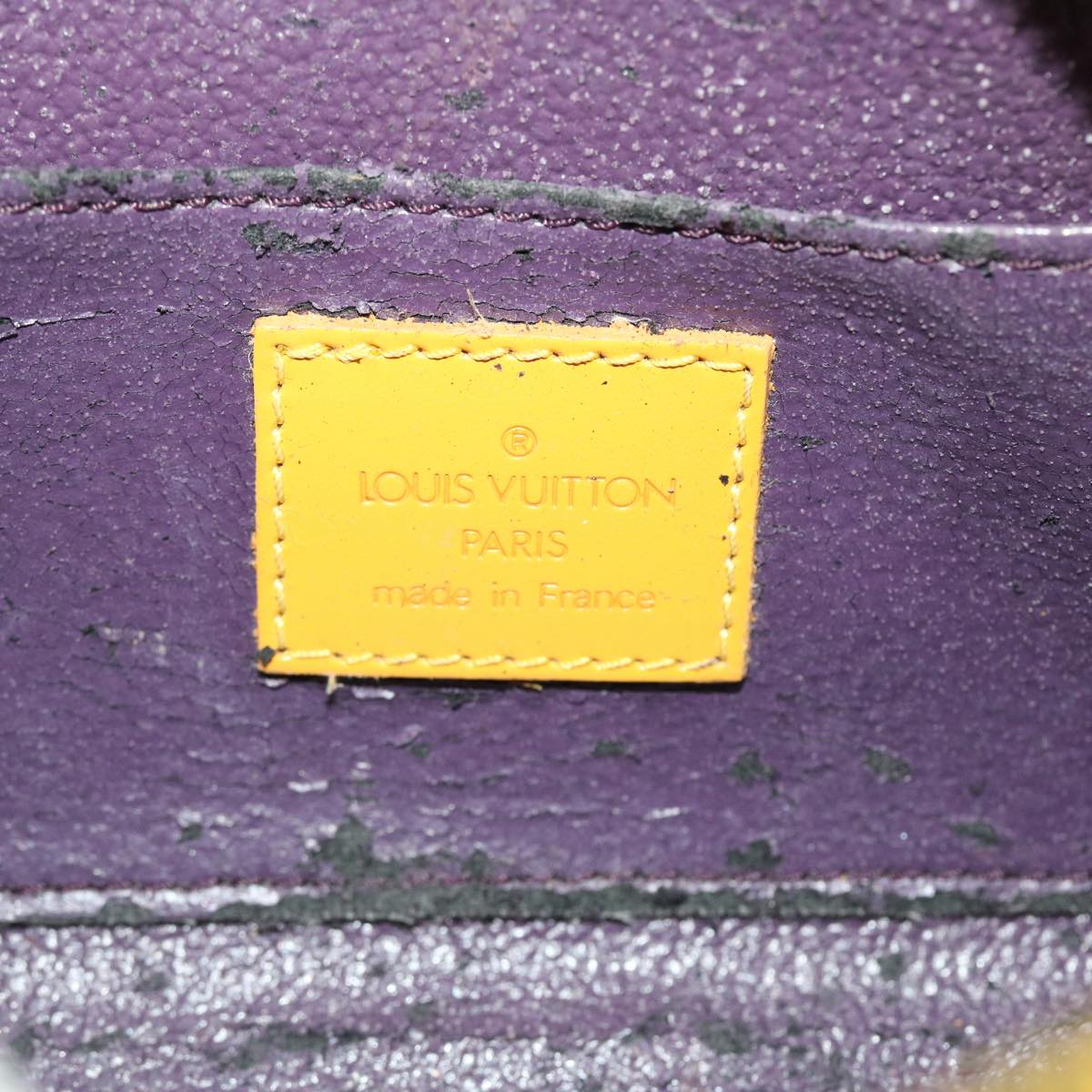 LOUIS VUITTON Epi Dauphine PM Pouch Yellow M48449 LV  45144