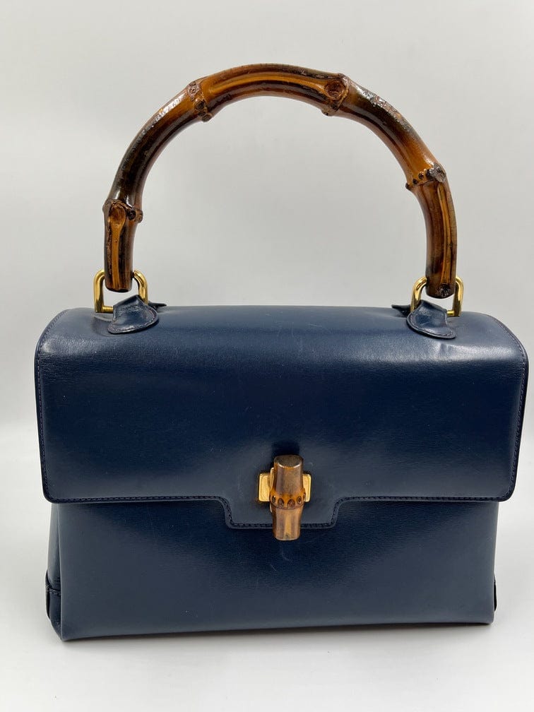 Gucci Leather Bag with Bamboo clasp