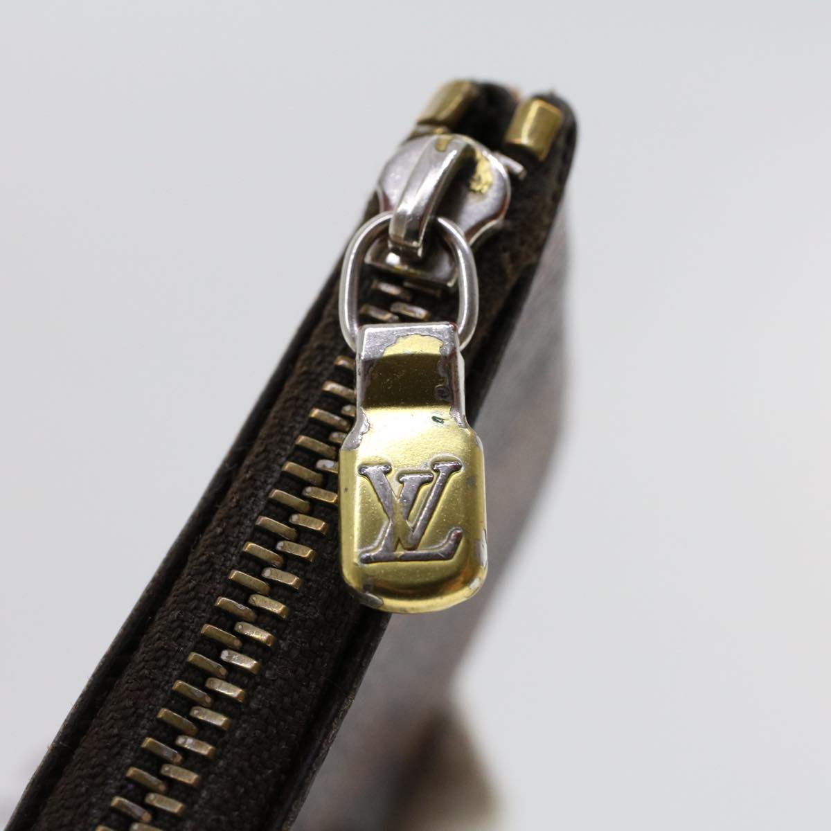 LOUIS VUITTON Damier Ebene Pochette Cles Coin Purse N62658 LV  45254