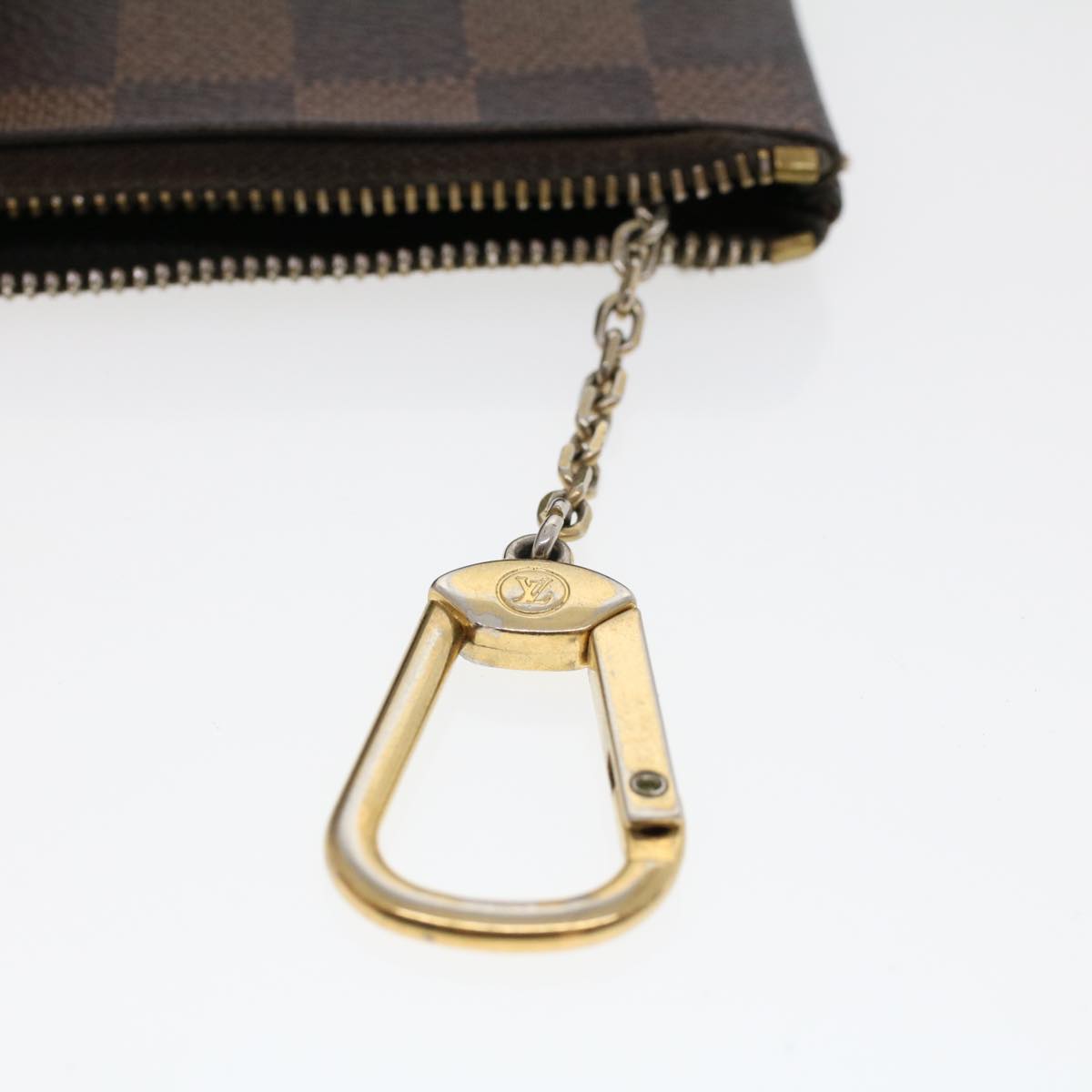 LOUIS VUITTON Damier Ebene Pochette Cles Coin Purse N62658 LV  45254