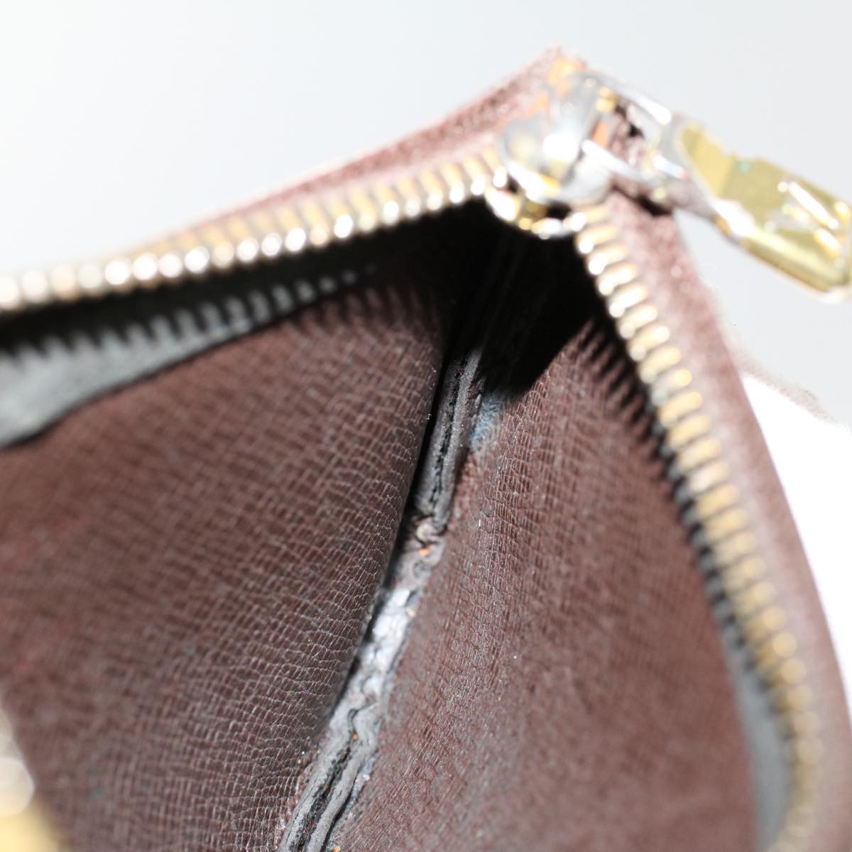 LOUIS VUITTON Damier Ebene Pochette Cles Coin Purse N62658 LV  45254