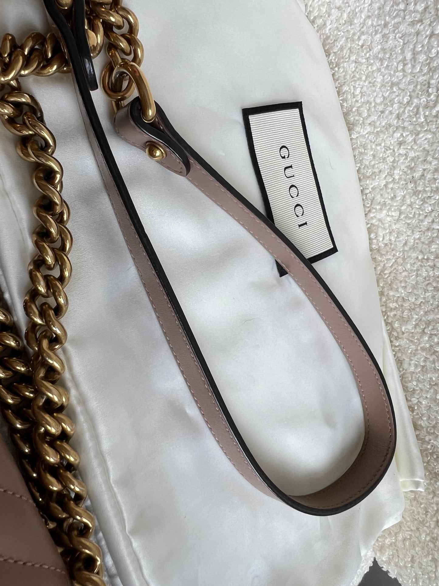 Gucci GG Dusty Pink Marmont Small Shoulder Bag (RRP £2070)