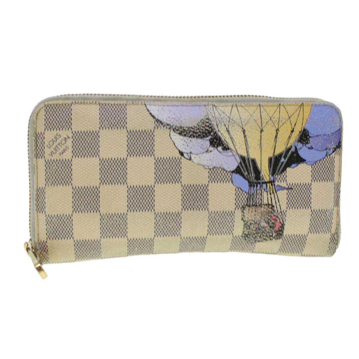 LOUIS VUITTON Damier Azur Illustre Balloon Zippy Wallet N63006 LV  45344