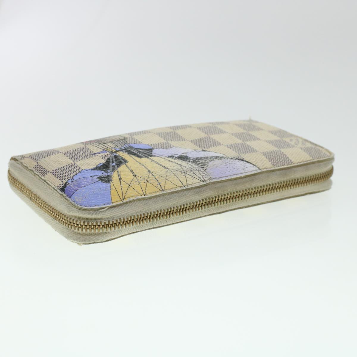 LOUIS VUITTON Damier Azur Illustre Balloon Zippy Wallet N63006 LV  45344