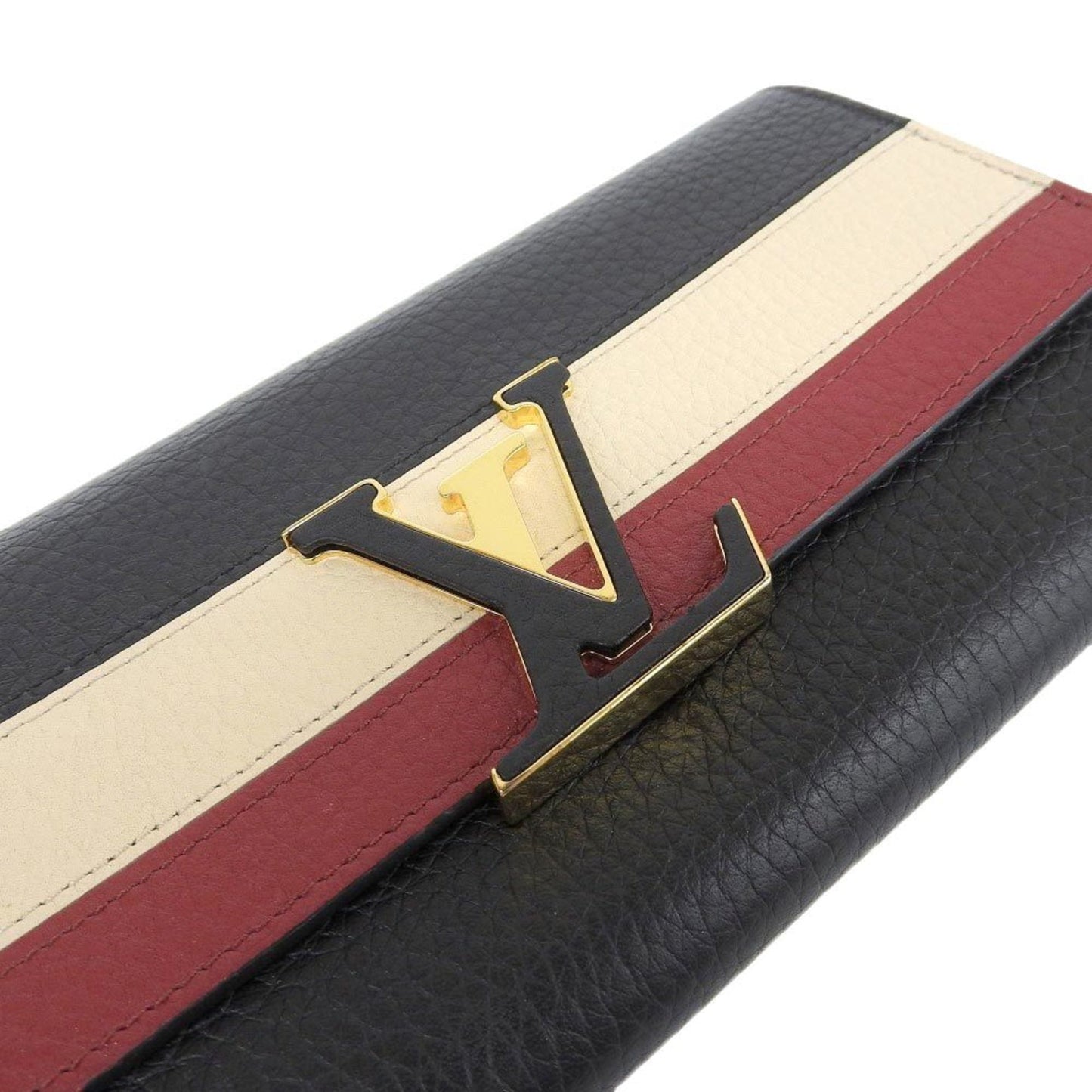 Louis Vuitton Black Leather Capucines wallet accessories