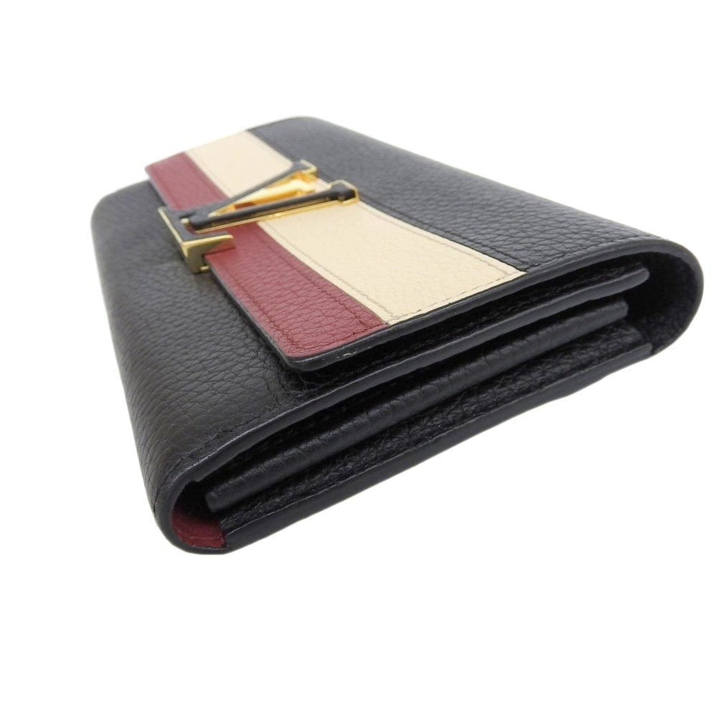 Louis Vuitton Black Leather Capucines wallet accessories