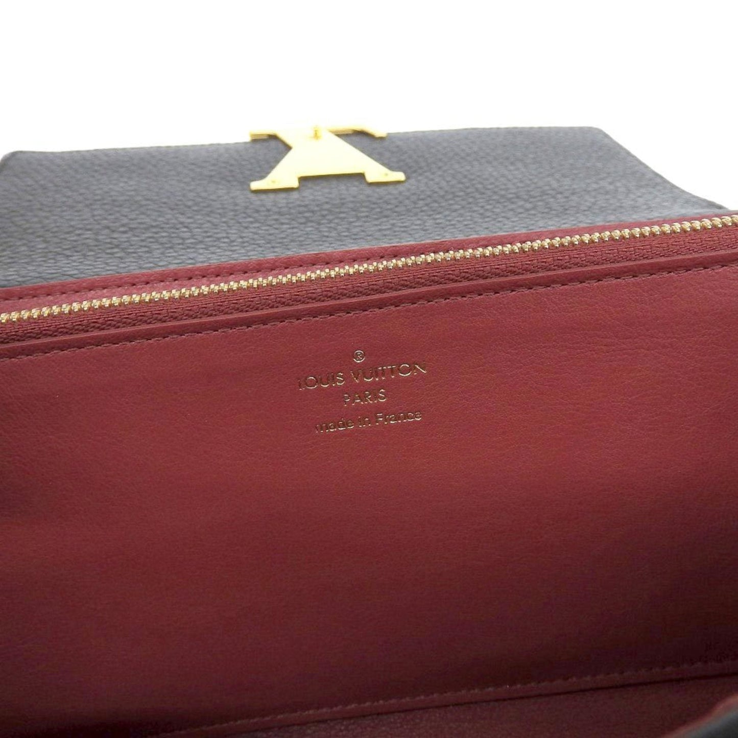 Louis Vuitton Black Leather Capucines wallet accessories