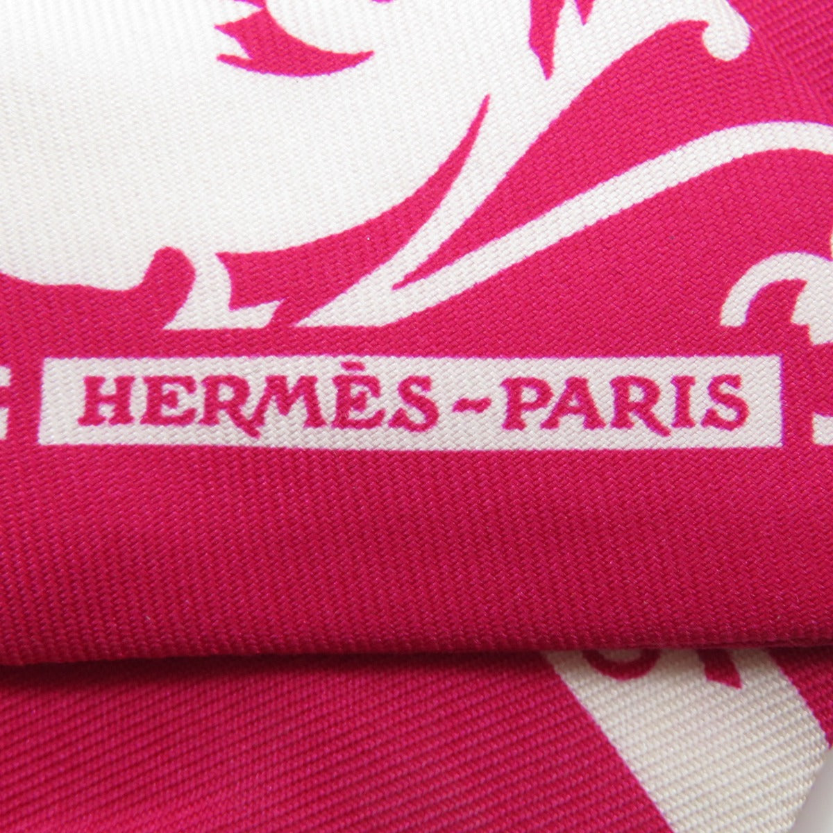 HERMES scarf silk pink Twilly  Women Used