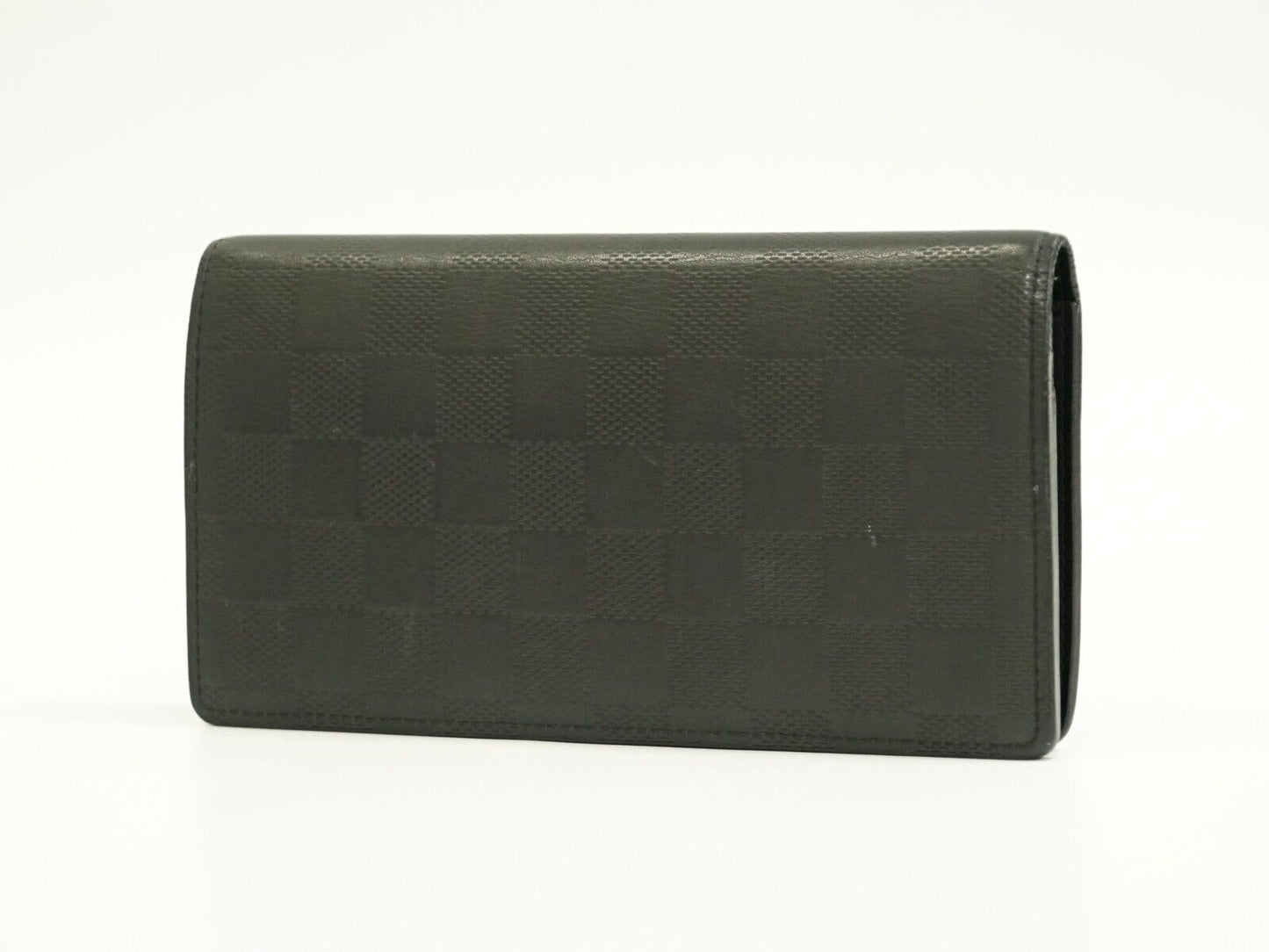 Louis Vuitton Black Leather Portefeuille Brazza wallet accessories