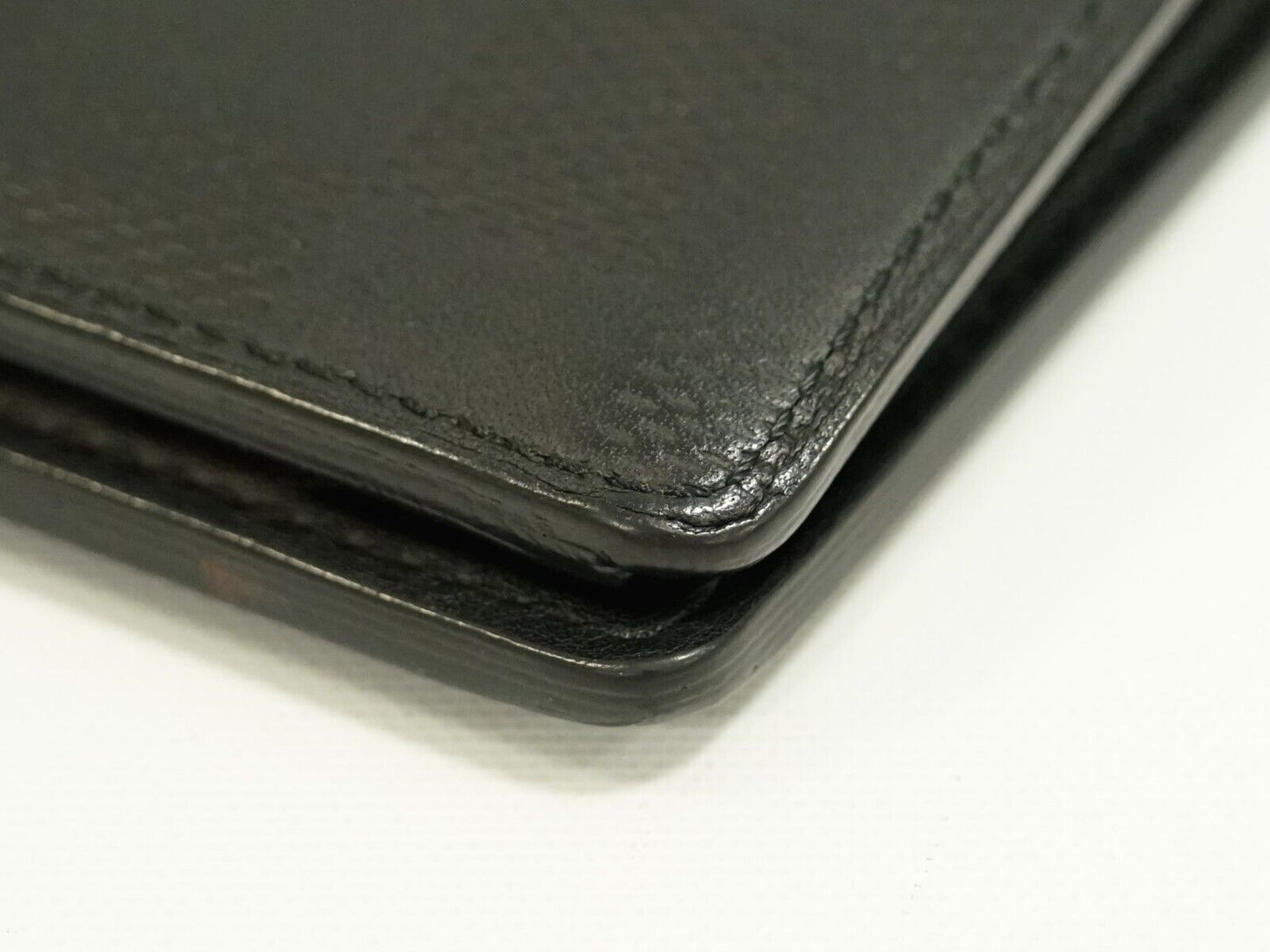 Louis Vuitton Black Leather Portefeuille Brazza wallet accessories
