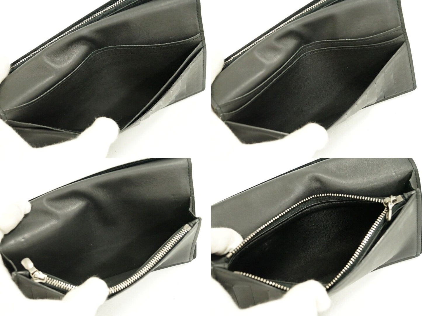 Louis Vuitton Black Leather Portefeuille Brazza wallet accessories