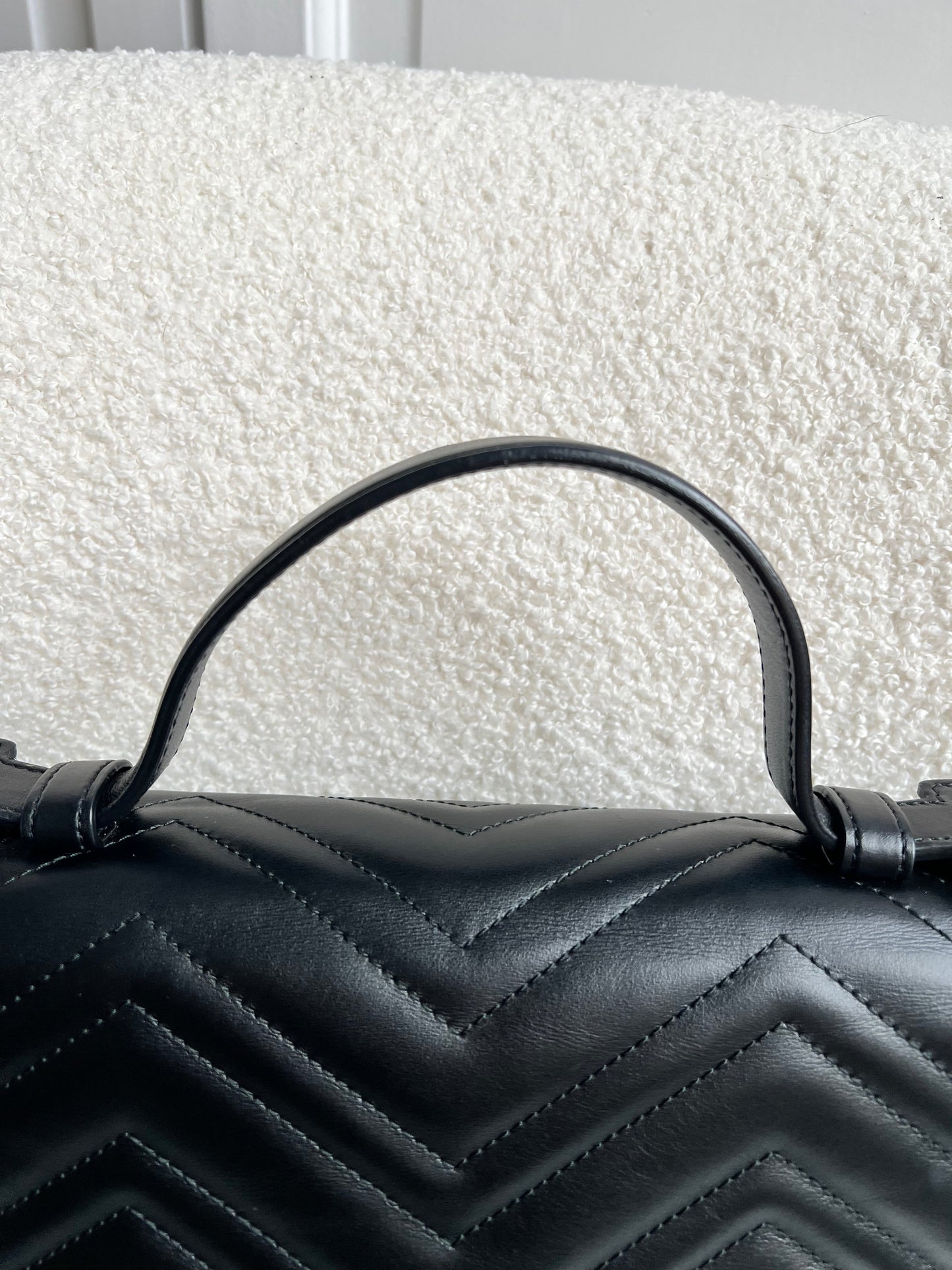 Gucci GG Black Marmont Medium Top Handle Bag (RRP £2290)