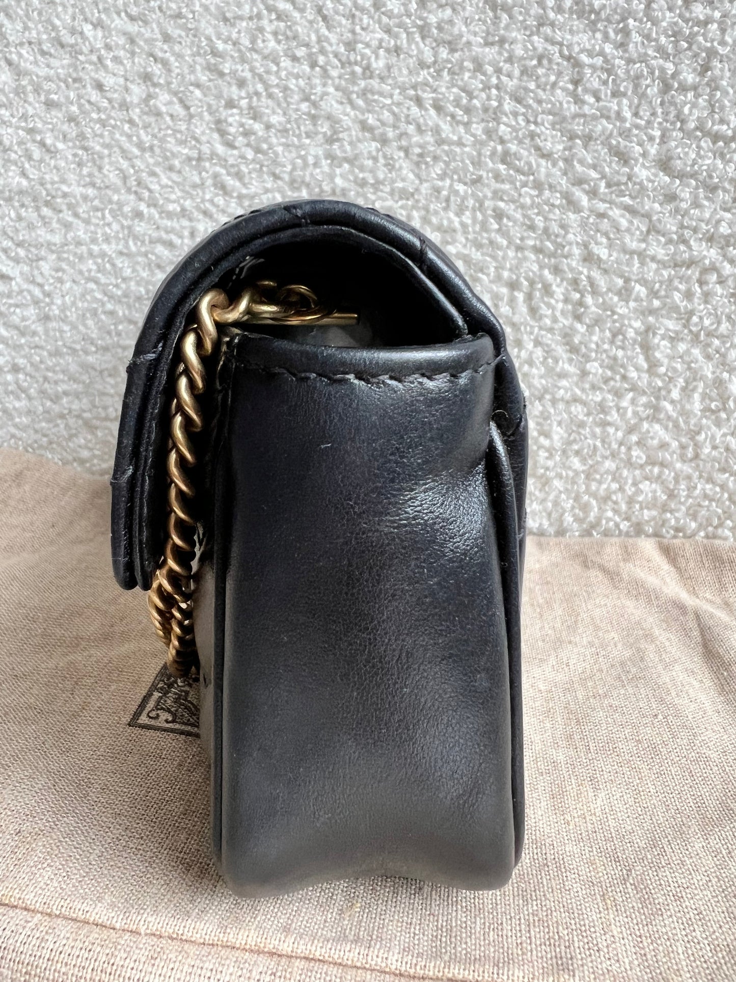 Gucci GG Black Marmont Super Mini Shoulder Bag (RRP £985)