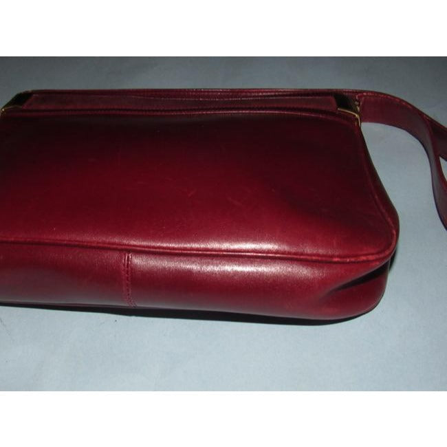 Gucci Vintage Pursesdesigner Purses Burgundy With Gold Accents Leather Hobo Bag