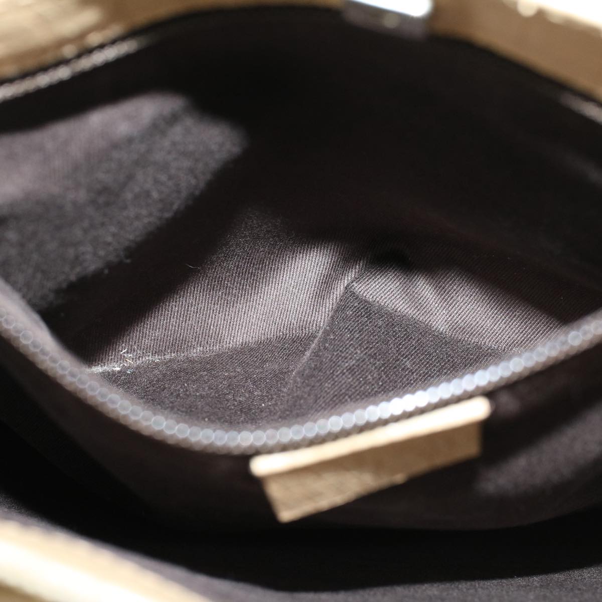 Gucci GG Canvas Hand Bag PVC Leather Beige 117551  45849
