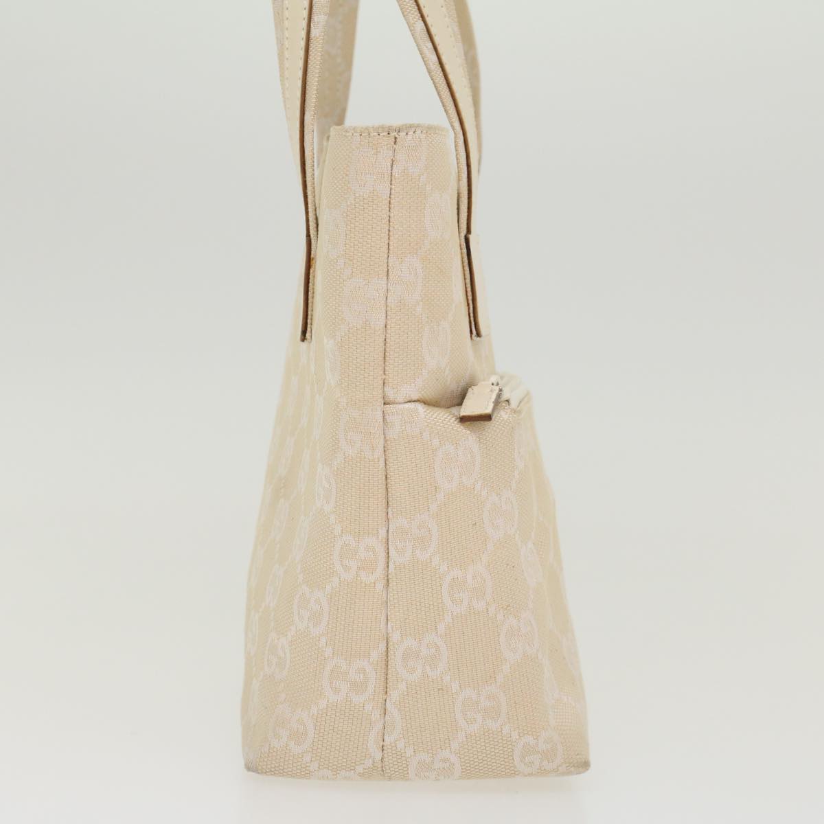Gucci GG Canvas Hand Bag Canvas Beige  45852