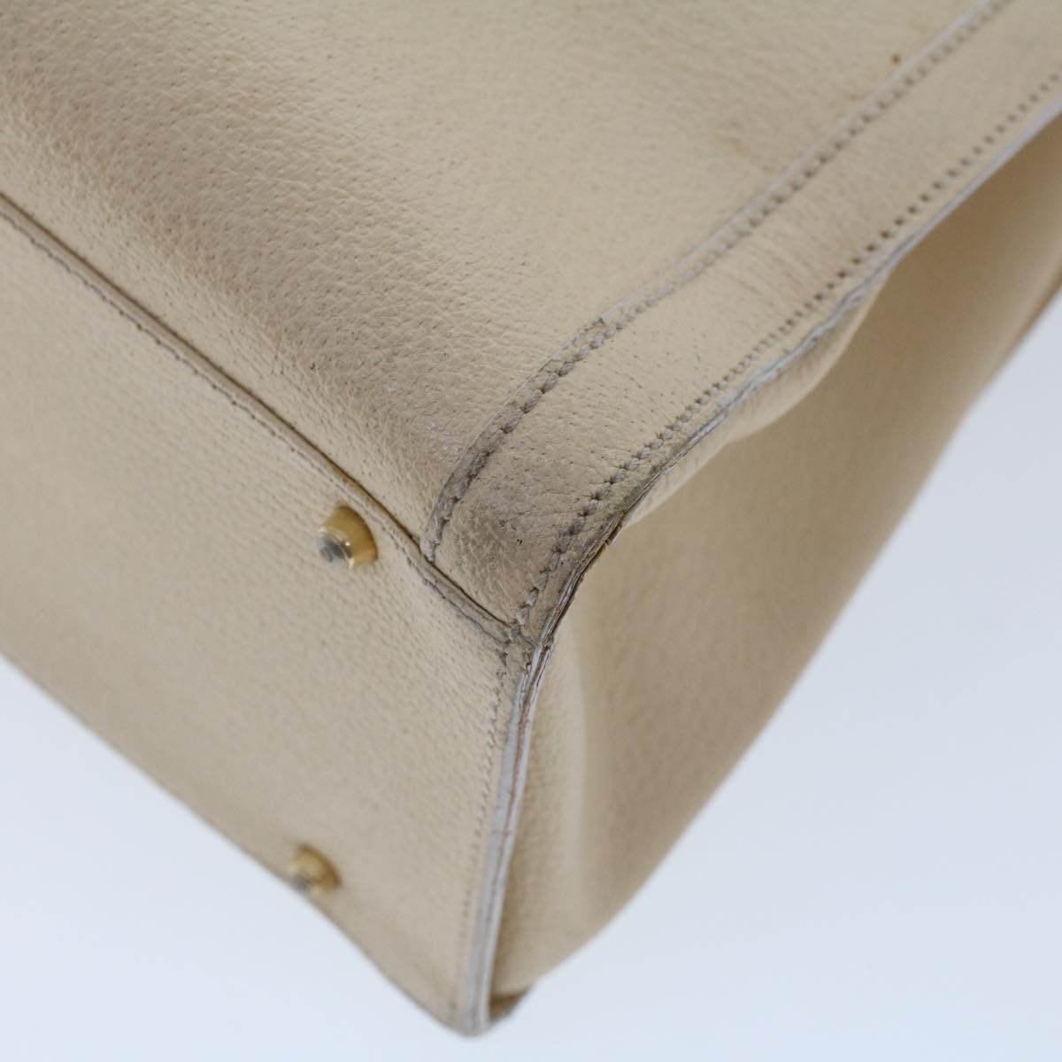 Gucci Bamboo Hand Bag Leather Beige  45863