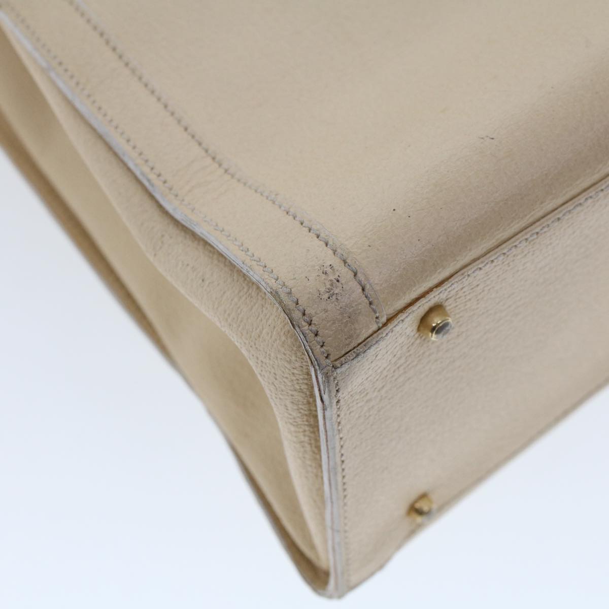 Gucci Bamboo Hand Bag Leather Beige  45863