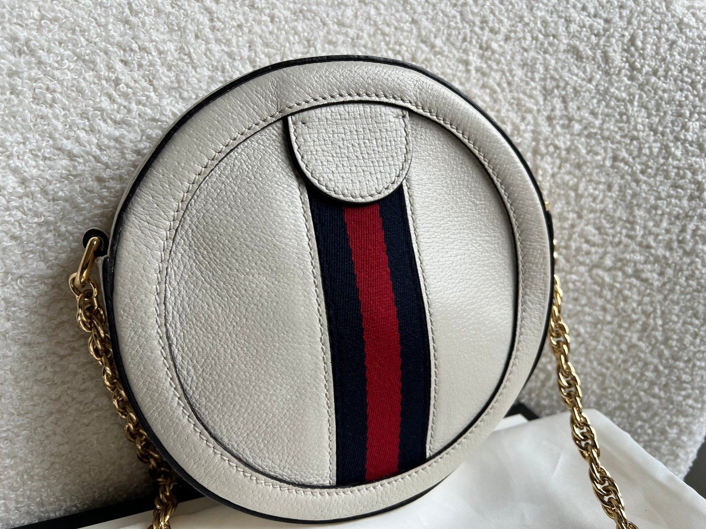 Gucci GG Round White Ophidia Small Shoulder Bag